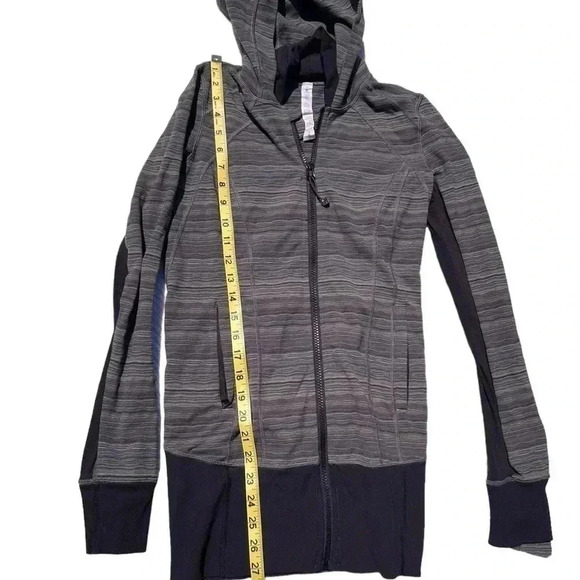 LULULEMON Daily Practice Hoodie Jacket Space Dye Twist Fatigue Green size 4 - Picture 4 of 12